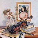 Still Life with violin1933 oil on canvas 90x80